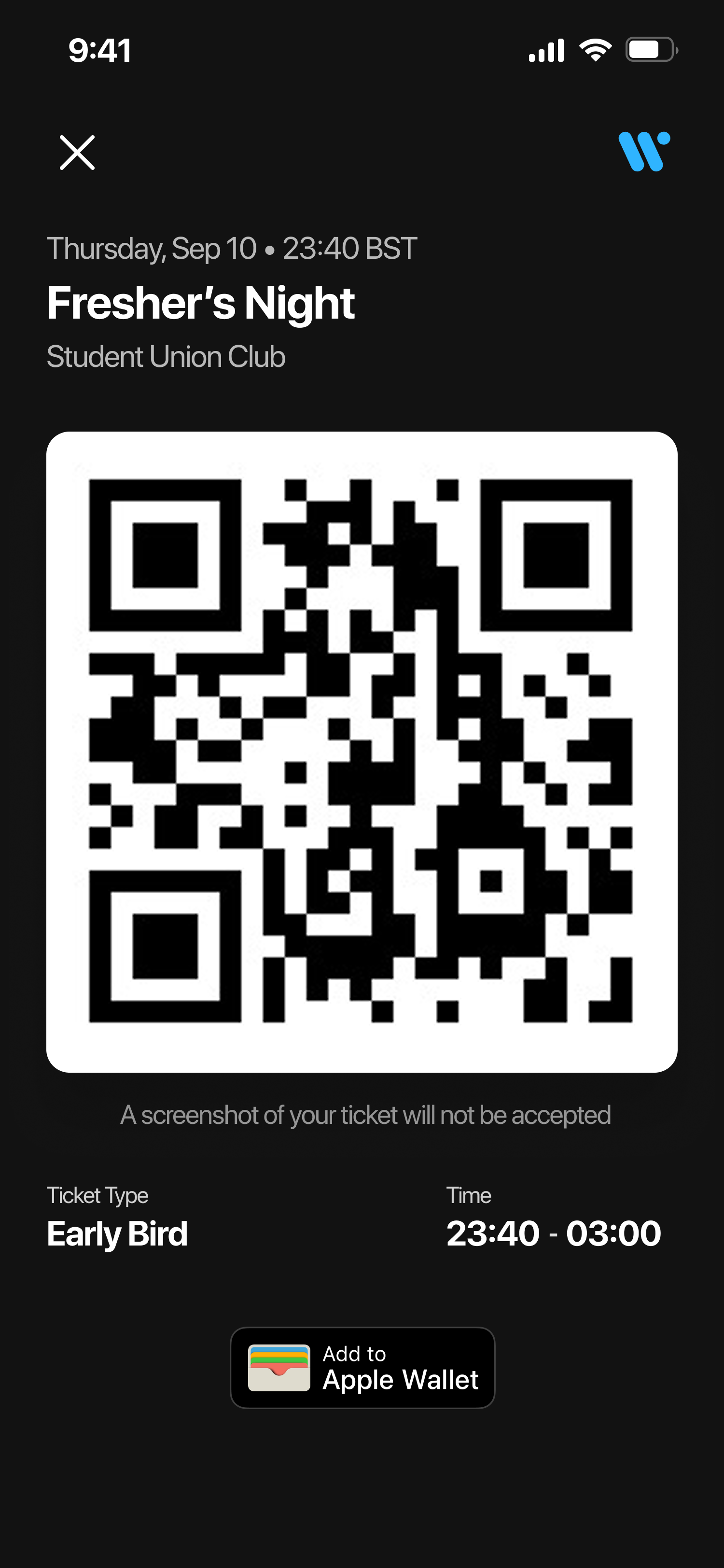 What’s Friday - demo screen